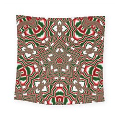 Christmas-kaleidoscope Square Tapestry (small) by artworkshop