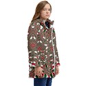 Christmas-kaleidoscope Kid s Hooded Longline Puffer Jacket View2