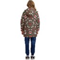 Christmas-kaleidoscope Kid s Hooded Longline Puffer Jacket View4