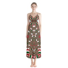 Christmas-kaleidoscope Button Up Chiffon Maxi Dress by artworkshop