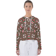 Christmas-kaleidoscope Women s Slouchy Sweat by artworkshop