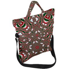 Christmas-kaleidoscope Fold Over Handle Tote Bag by artworkshop