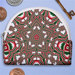 Christmas-kaleidoscope Horseshoe Style Canvas Pouch by artworkshop