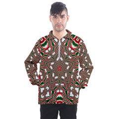 Christmas-kaleidoscope Men s Half Zip Pullover by artworkshop