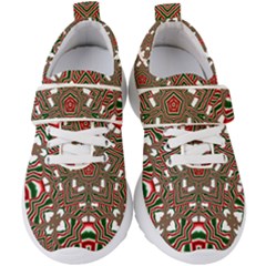 Christmas-kaleidoscope Kids  Velcro Strap Shoes by artworkshop