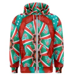 Christmas Kaleidoscope Men s Zipper Hoodie by artworkshop