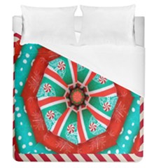 Christmas Kaleidoscope Duvet Cover (queen Size) by artworkshop