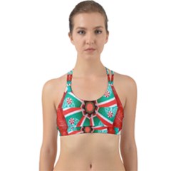 Christmas Kaleidoscope Back Web Sports Bra by artworkshop