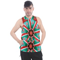 Christmas Kaleidoscope Men s Sleeveless Hoodie by artworkshop