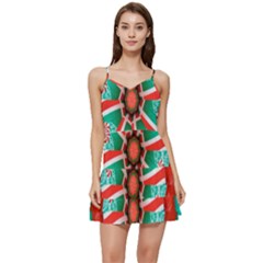 Christmas Kaleidoscope Short Frill Dress