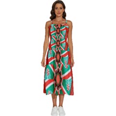 Christmas Kaleidoscope Sleeveless Shoulder Straps Boho Dress