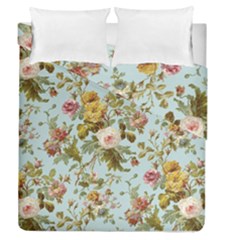 Flowers Vintage Floral Duvet Cover Double Side (queen Size) by artworkshop