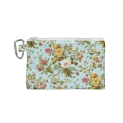 Flowers Vintage Floral Canvas Cosmetic Bag (small) by artworkshop