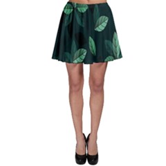 Leaves Pattern Skater Skirt by artworkshop