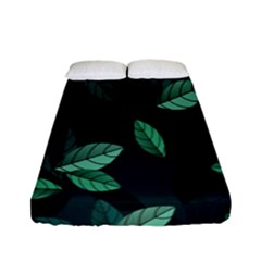 Leaves Pattern Fitted Sheet (full/ Double Size) by artworkshop