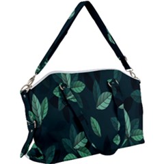 Leaves Pattern Canvas Crossbody Bag by artworkshop