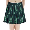 Leaves Pattern Pleated Mini Skirt View1