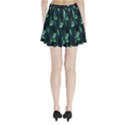 Leaves Pattern Pleated Mini Skirt View2