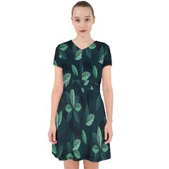 Leaves Pattern Adorable In Chiffon Dress by artworkshop