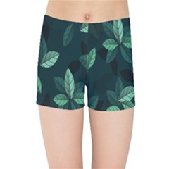 Leaves Pattern Kids  Sports Shorts by artworkshop