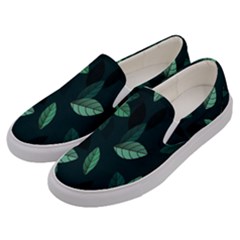 Leaves Pattern Men s Canvas Slip Ons by artworkshop