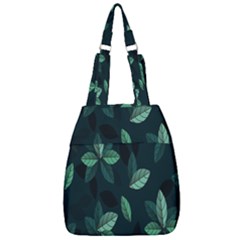 Leaves Pattern Center Zip Backpack by artworkshop