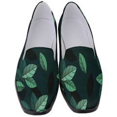 Leaves Pattern Women s Classic Loafer Heels by artworkshop