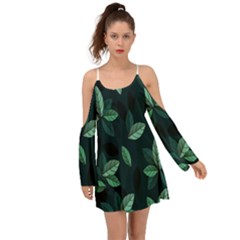 Leaves Pattern Boho Dress by artworkshop