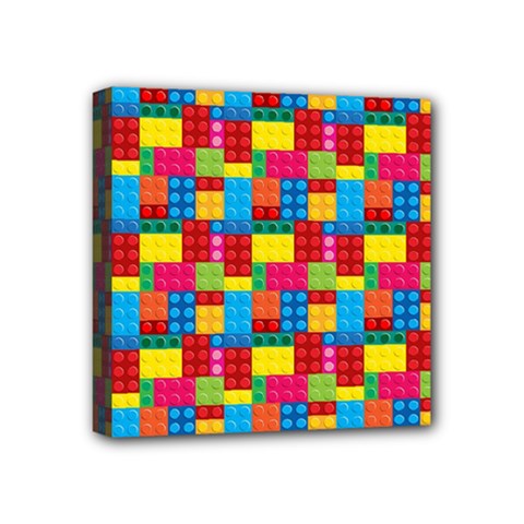 Lego Background Mini Canvas 4  X 4  (stretched) by artworkshop