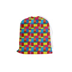 Lego Background Drawstring Pouch (medium) by artworkshop