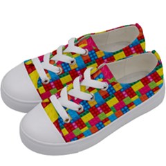 Lego Background Kids  Low Top Canvas Sneakers by artworkshop