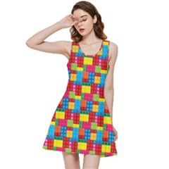 Lego Background Inside Out Racerback Dress by artworkshop