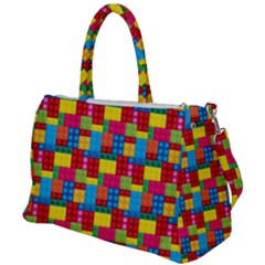 Lego Background Duffel Travel Bag by artworkshop