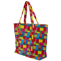 Lego Background Zip Up Canvas Bag by artworkshop