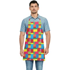 Lego Background Kitchen Apron by artworkshop