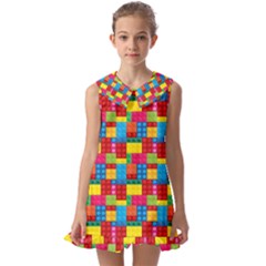 Lego Background Kids  Pilgrim Collar Ruffle Hem Dress by artworkshop