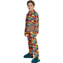 Lego Background Kids  Long Sleeve Velvet Pajamas Set View2