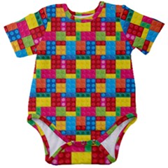 Lego Background Baby Short Sleeve Onesie Bodysuit by artworkshop