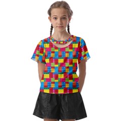 Lego Background Kids  Front Cut Tee