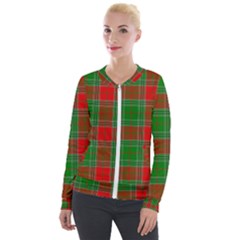 Lumberjack Plaid Velvet Zip Up Jacket by artworkshop