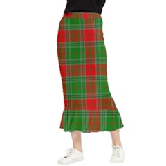 Lumberjack Plaid Maxi Fishtail Chiffon Skirt by artworkshop