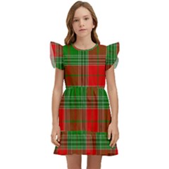 Lumberjack Plaid Kids  Winged Sleeve Dress by artworkshop