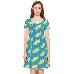 Pattern Aliens Inside Out Cap Sleeve Dress by artworkshop