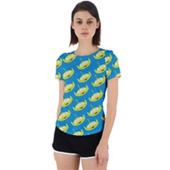 Pattern Aliens Back Cut Out Sport Tee by artworkshop