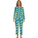 Pattern Aliens Womens  Long Sleeve Lightweight Pajamas Set View1