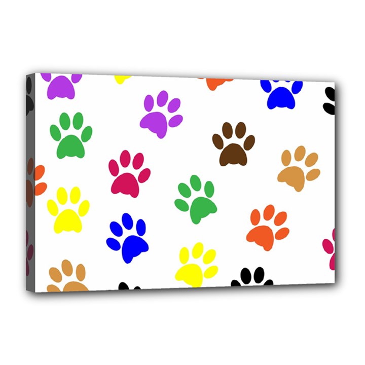 Pawprints Canvas 18  x 12  (Stretched)