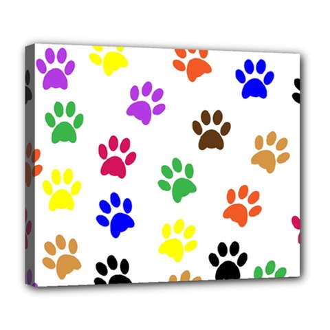 Pawprints Deluxe Canvas 24  X 20  (stretched) by artworkshop