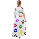 Pawprints Waist Tie Boho Maxi Dress View2