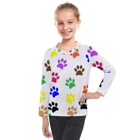 Pawprints Kids  Long Mesh Tee by artworkshop