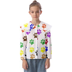 Pawprints Kids  Peter Pan Collar Blouse by artworkshop